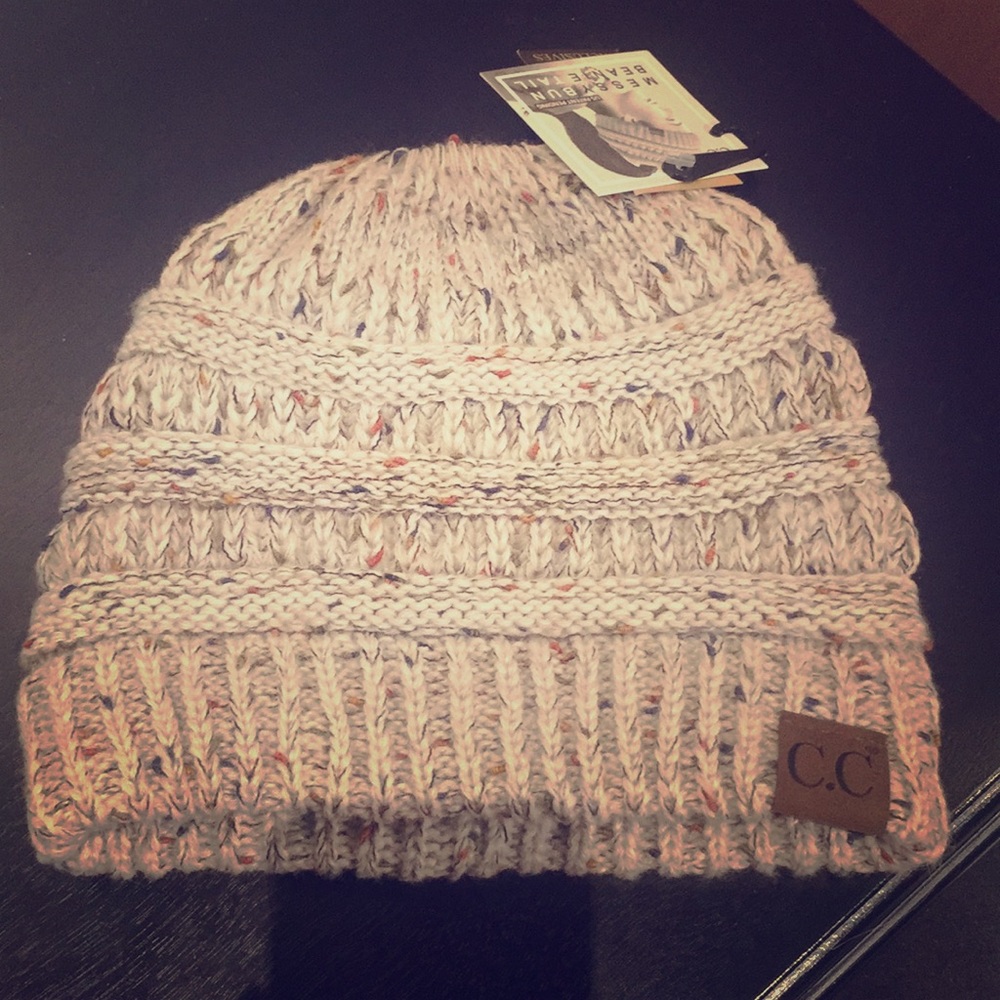 C.C. Beanie with ponytail hole!